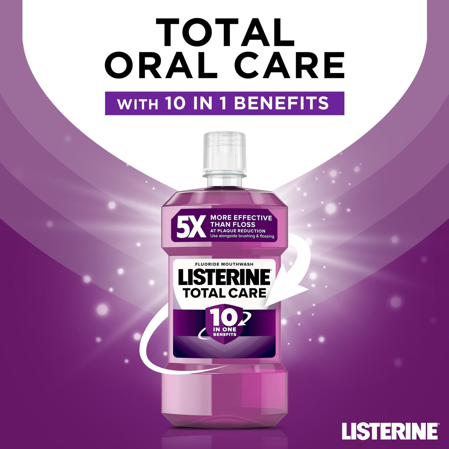 Listerine Total Care Antibacterial Mouthwash (1000ml)