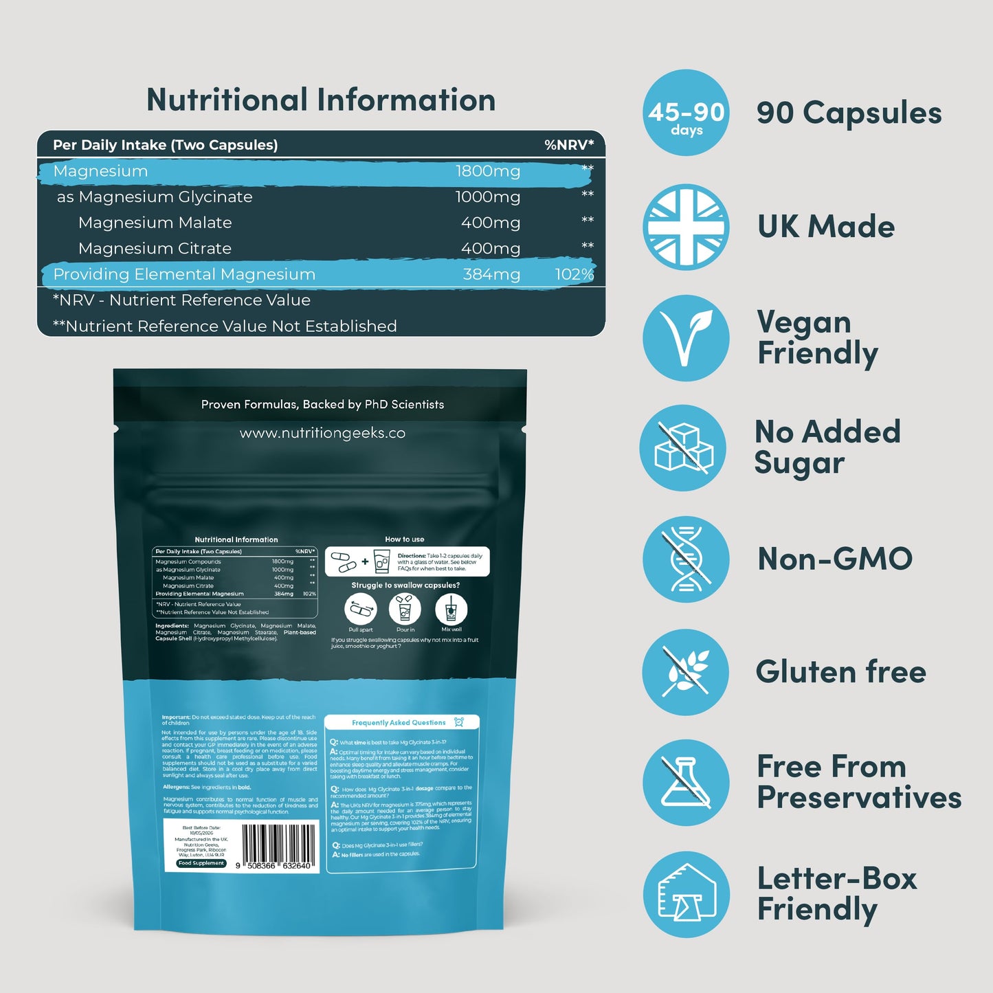 Magnesium Glycinate 3-in-1 Complex